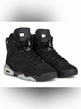 Air Jordan 6 Retro Black Cat | Size 7Y (Women’s 8.5) | Black Nubuck Sneakers